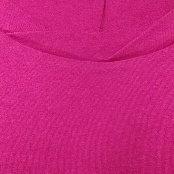 Talbots L Magenta 3/4 Sleeve Basket Weave Neckline - Picture 3 of 7